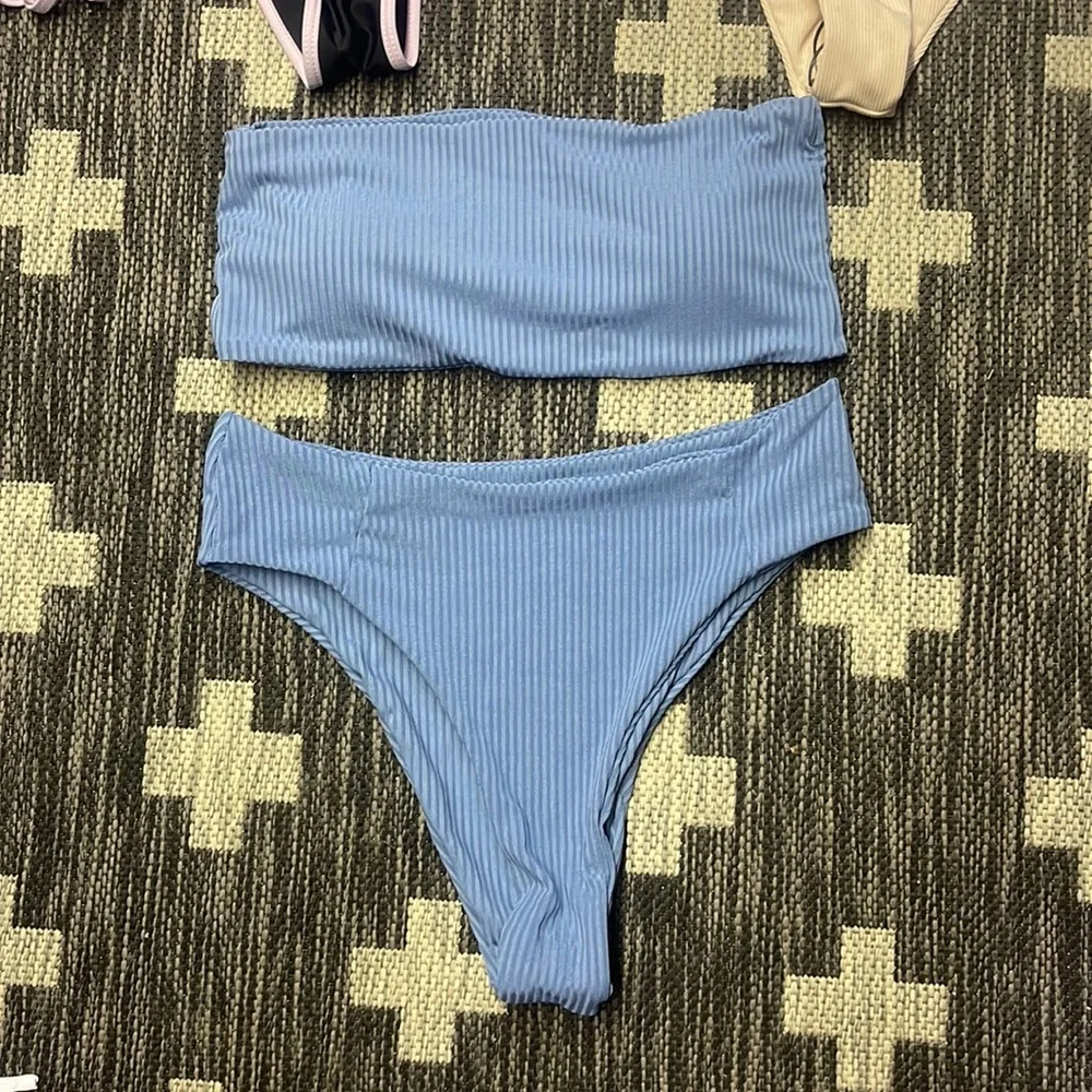 Bundle (3) Large Bikinis (Tan & Blue Are Brand New Never Worn ) - Picture 2 of 4